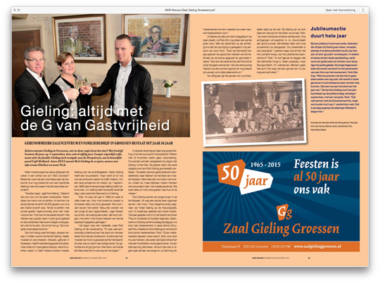 Zaal Gieling Groessen in MKB Duiven