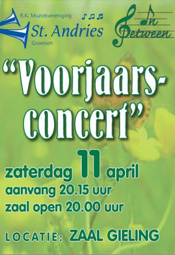 Voorjaarsconcert St. Adries Groessen 11 april 2015 bij Zaal Gieling Groessen