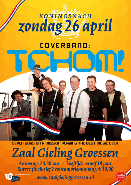 Koningsnach met Coverband TCHOM